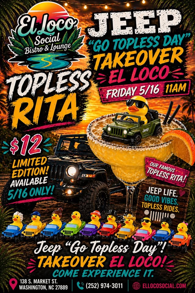 Jeep Go Topless Day Takeover @El Loco! 🚙