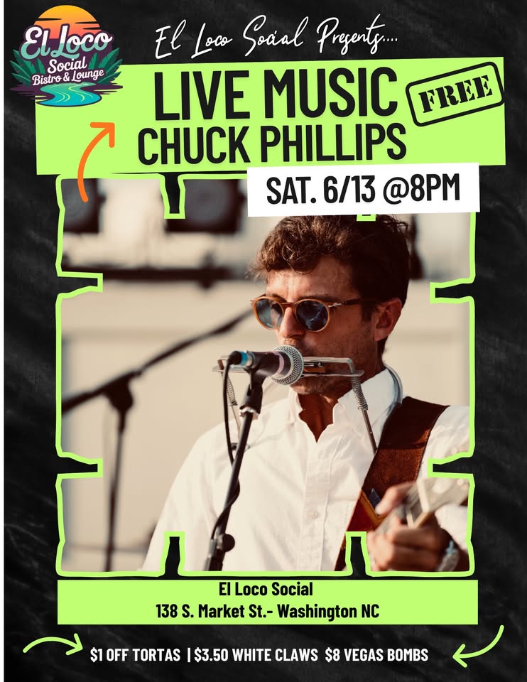 Live Music: Chuck Phillips Sat. 6/13 @8PM!🎸