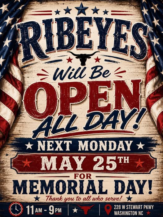 Memorial Day - Open All Day