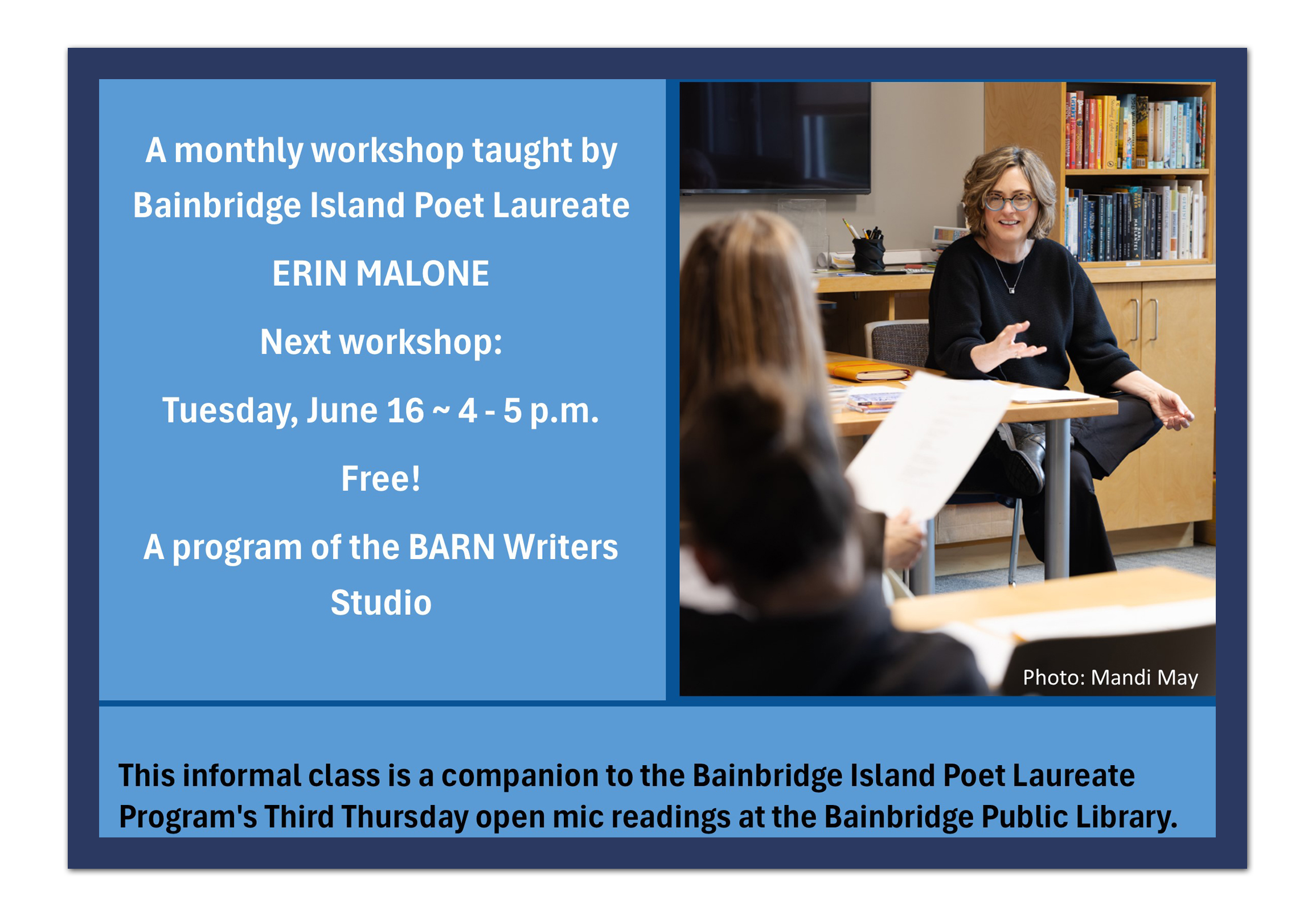 Community Class: Reading Poetry to Enrich Your Own