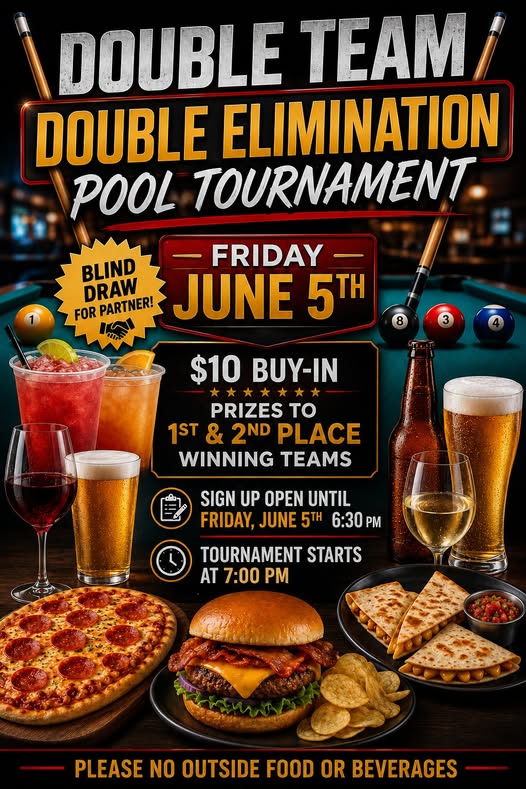 Double Team/Double Elimination Pool Tournament