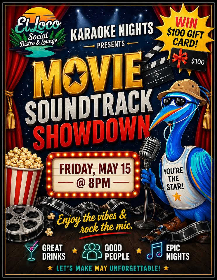 Movie Soundtracks Karaoke Party 5/15 @8PM!🎥🎤